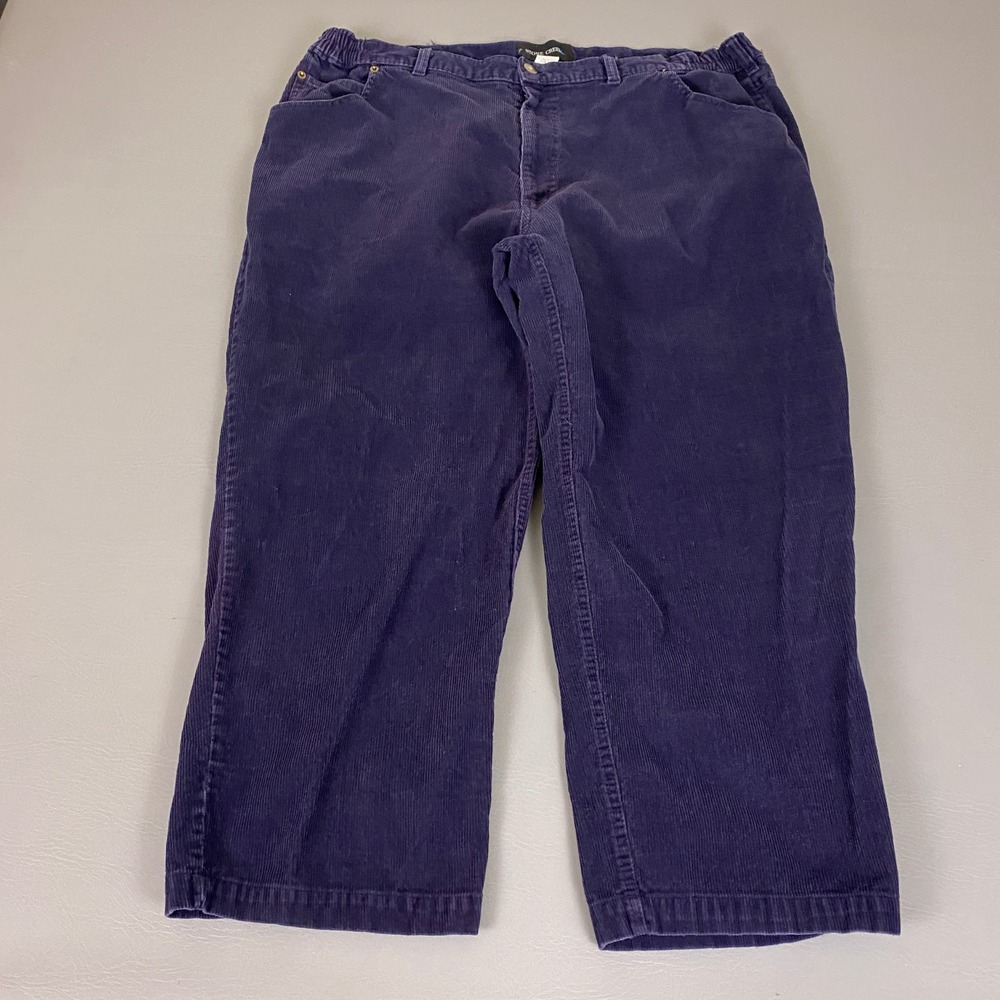 Stone Creek Corduroy Pants Men's Size 42 Short Navy Blue Relaxed Straight Leg